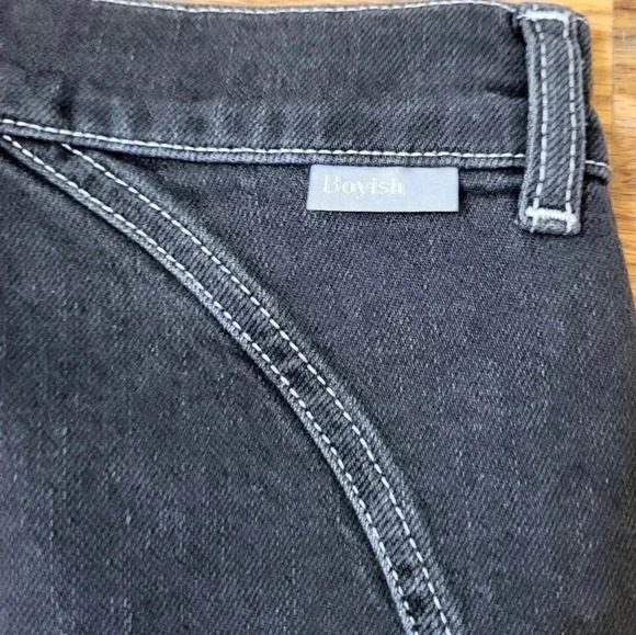 Boyish The Ricky High Rise Flare in Wonder Wall Peace Sign Jeans(26)NWT - Picture 9 of 14